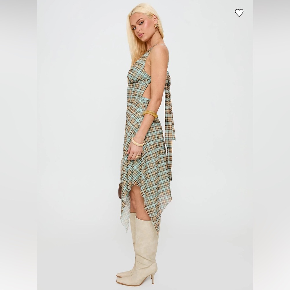 Princess Polly Asymmetrical Plaid Dress NEVER WORN - Picture 3 of 5